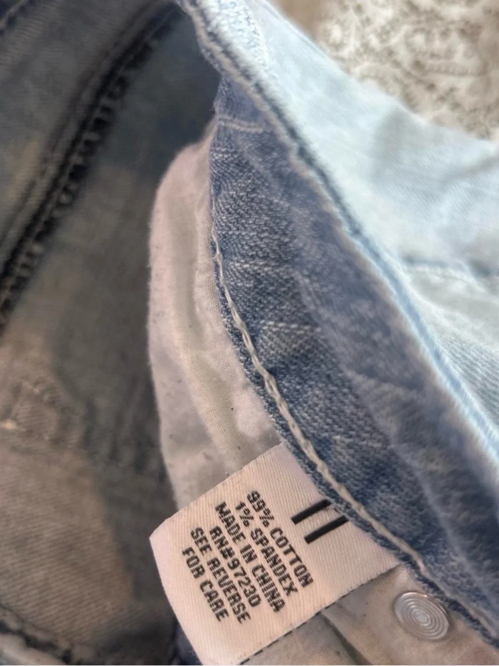 Almost Famous Light Blue Distressed Denim Cutoff Shorts